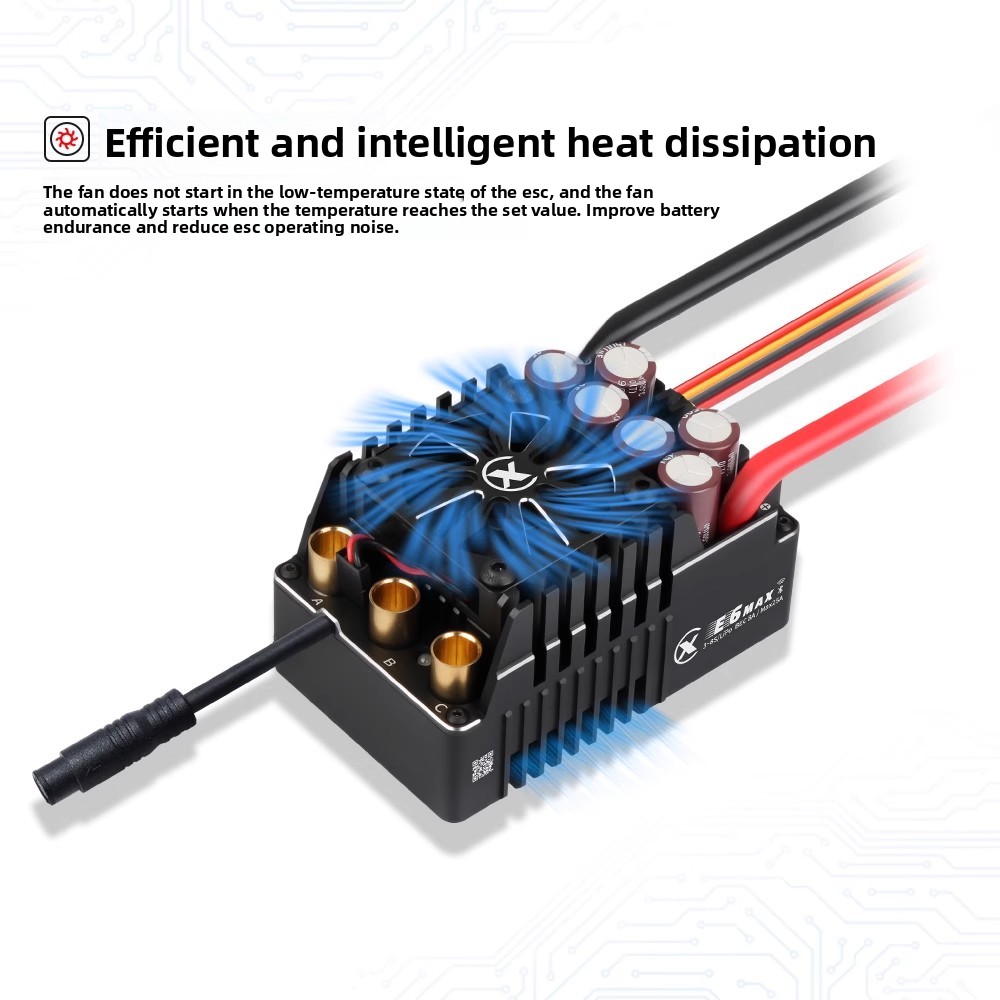XC E6 MAX Brushless ESC 550A 3-8S for 1/5 1/6 RC Model Car Buggy Truck On-Road Racing Parts - Image 4