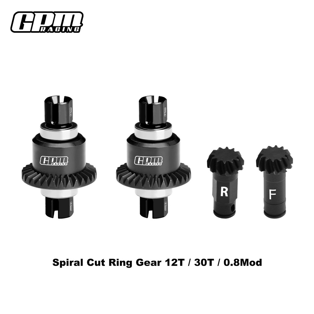 4140CS+7075 Alloy Front&Rear Diffs Gear Set 12/30T ForARRMA Granite/Typhon/Mojave Grom 1/16 - Image 5