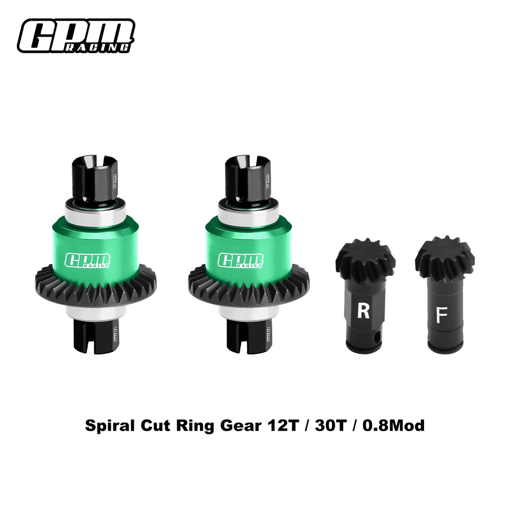 4140CS+7075 Alloy Front&Rear Diffs Gear Set 12/30T ForARRMA Granite/Typhon/Mojave Grom 1/16 - Image 2