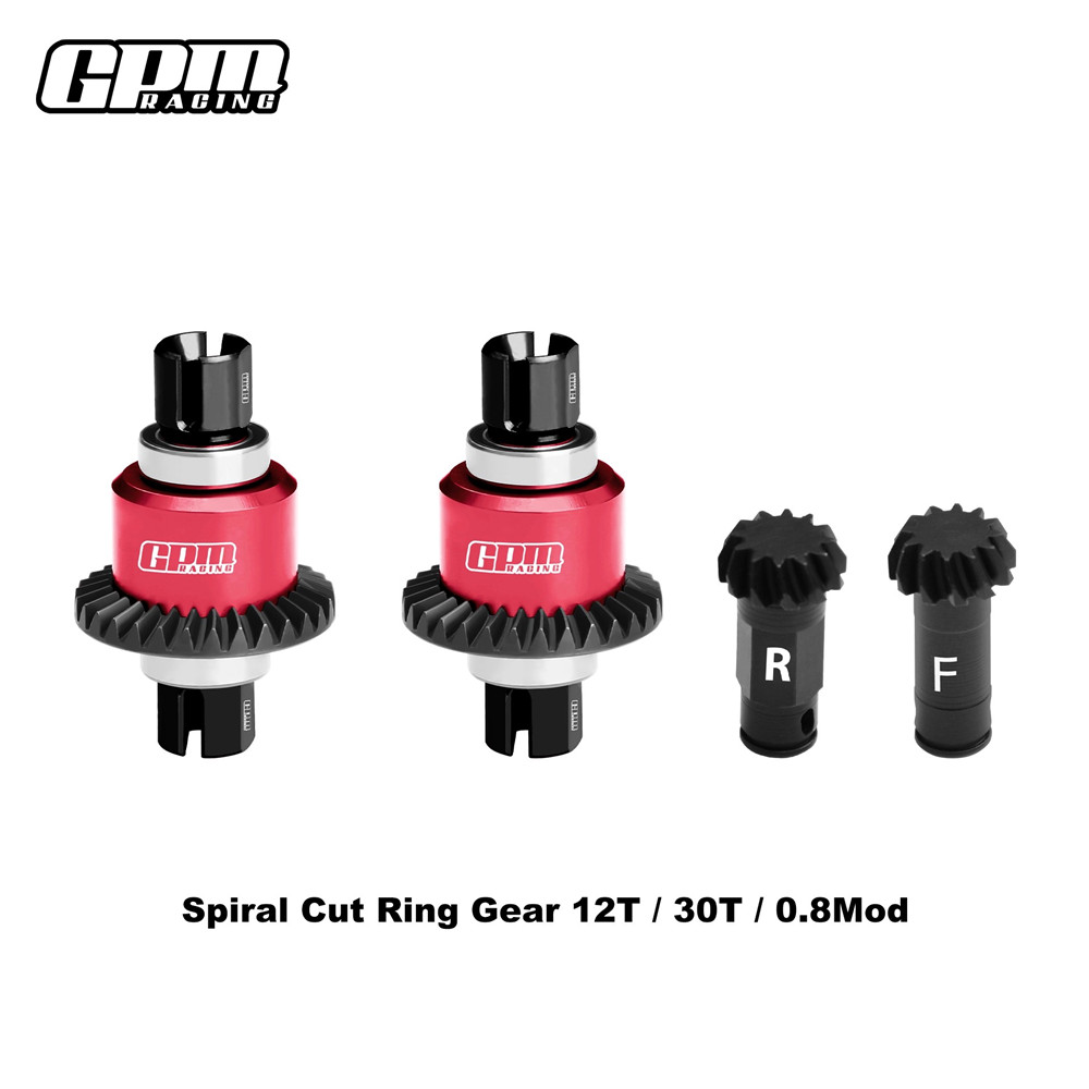 4140CS+7075 Alloy Front&Rear Diffs Gear Set 12/30T ForARRMA Granite/Typhon/Mojave Grom 1/16 - Image 4