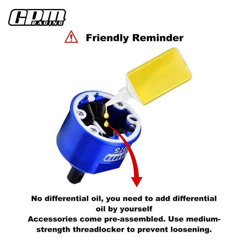 20CrMnTi Steel + 7075Alu 10/43T Front/Rear Complete Diffs For TRAXXAS 1/8 Sledge - Image 2