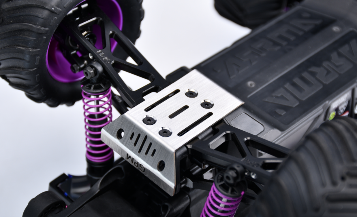 Stainless Steel Front & Rear Chassis Skid For ARRMA 1/16 Quake Grom Gorgon Grom - Image 3