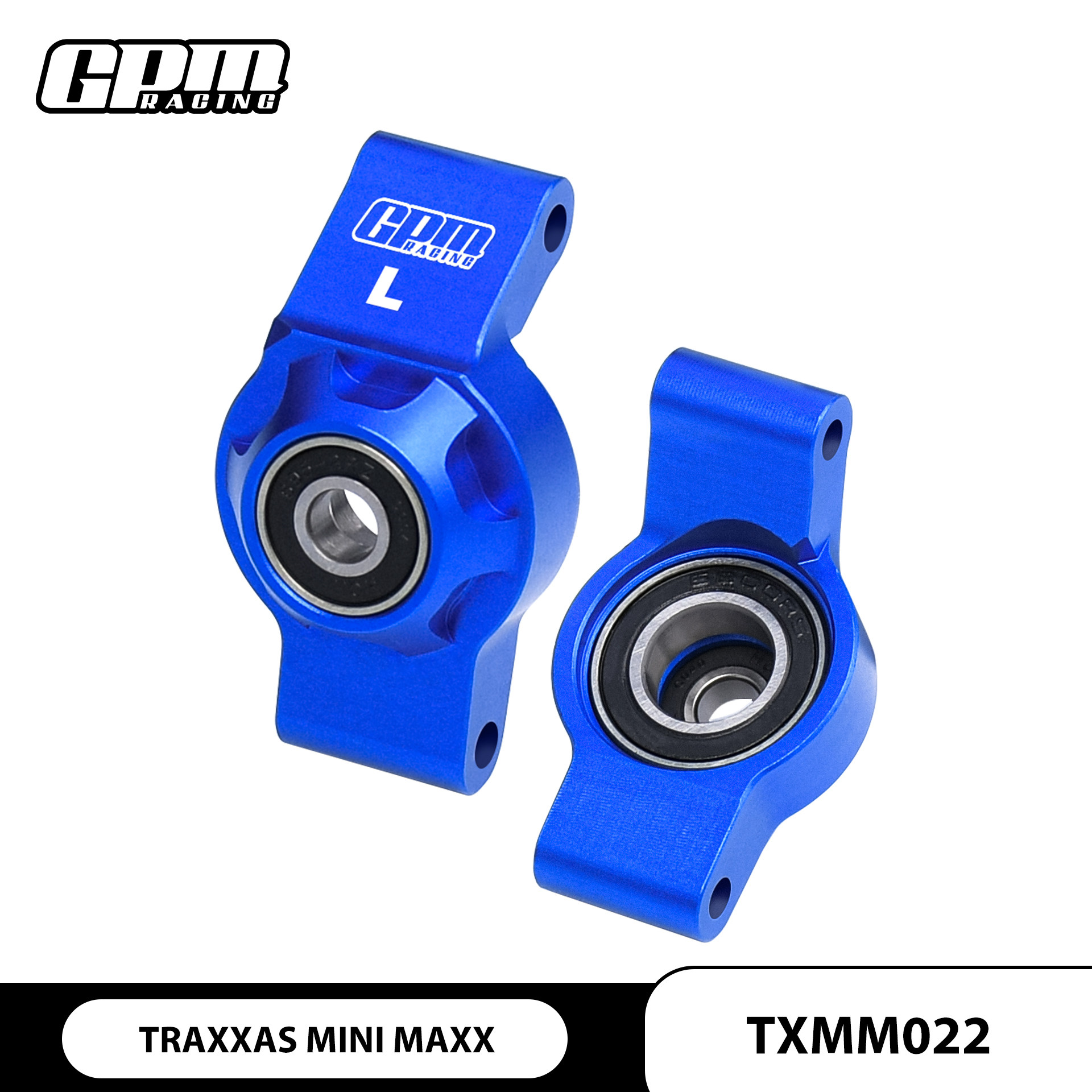 7075 Aluminum Rear Knuckles (C-Hubs) with Heavy Duty Bearings for TRAXXAS Mini Maxx, Mini XRT & Mini SLASH - Image 6