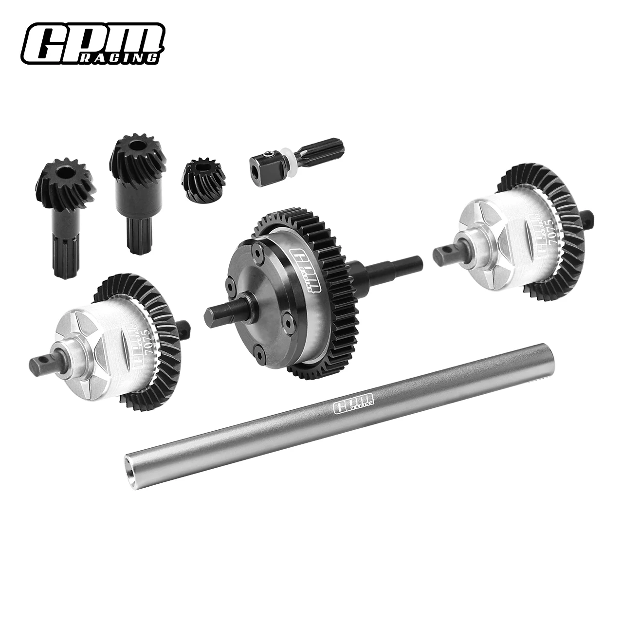 GPM Carbon Steel + 7075Alu Front & Centre & Rear Complete Differential TRAXXAS MINI MAXX MONSTER TRUCK-107154-1 - Image 2