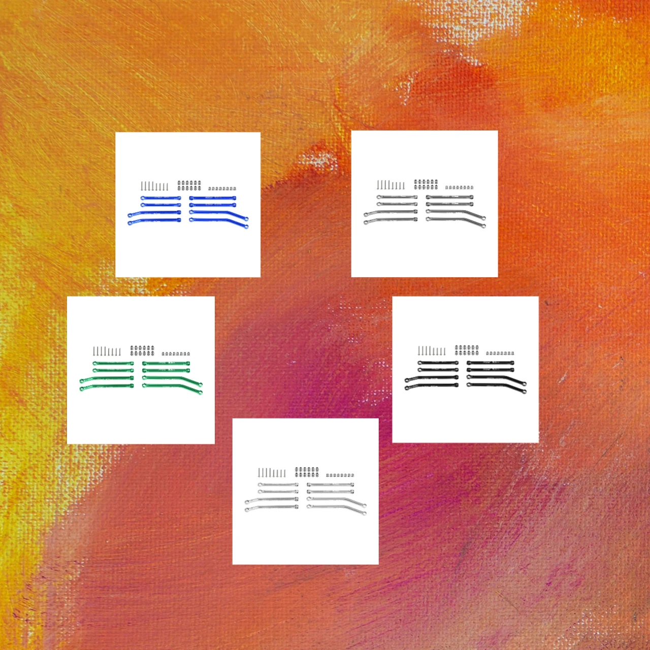 7075-T6 Alloy Front & Rear Link Set For AXIAL 1/30 SCX30 Ford Bronco 4X4 RTR - Image 6