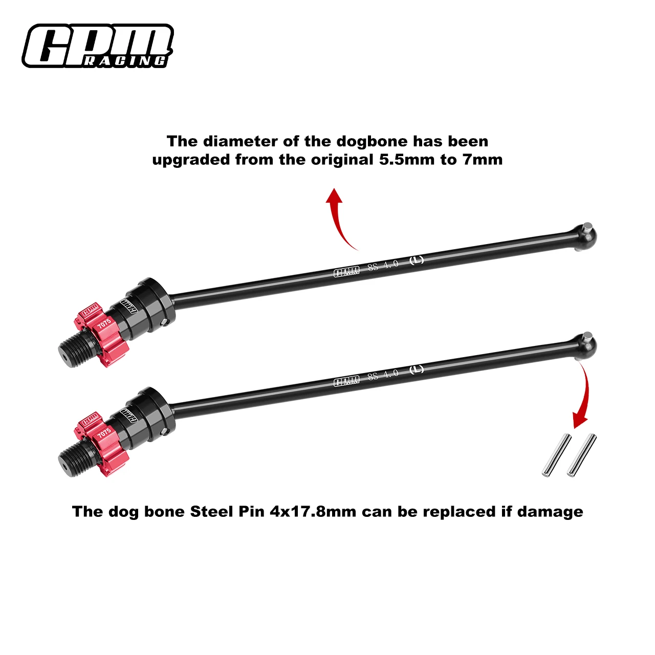 Carbon Steel Front Or Rear Driveshaft & 7075 Alloy Hex For TRAXXAS XRT #7895 WideMaxx - Image 2