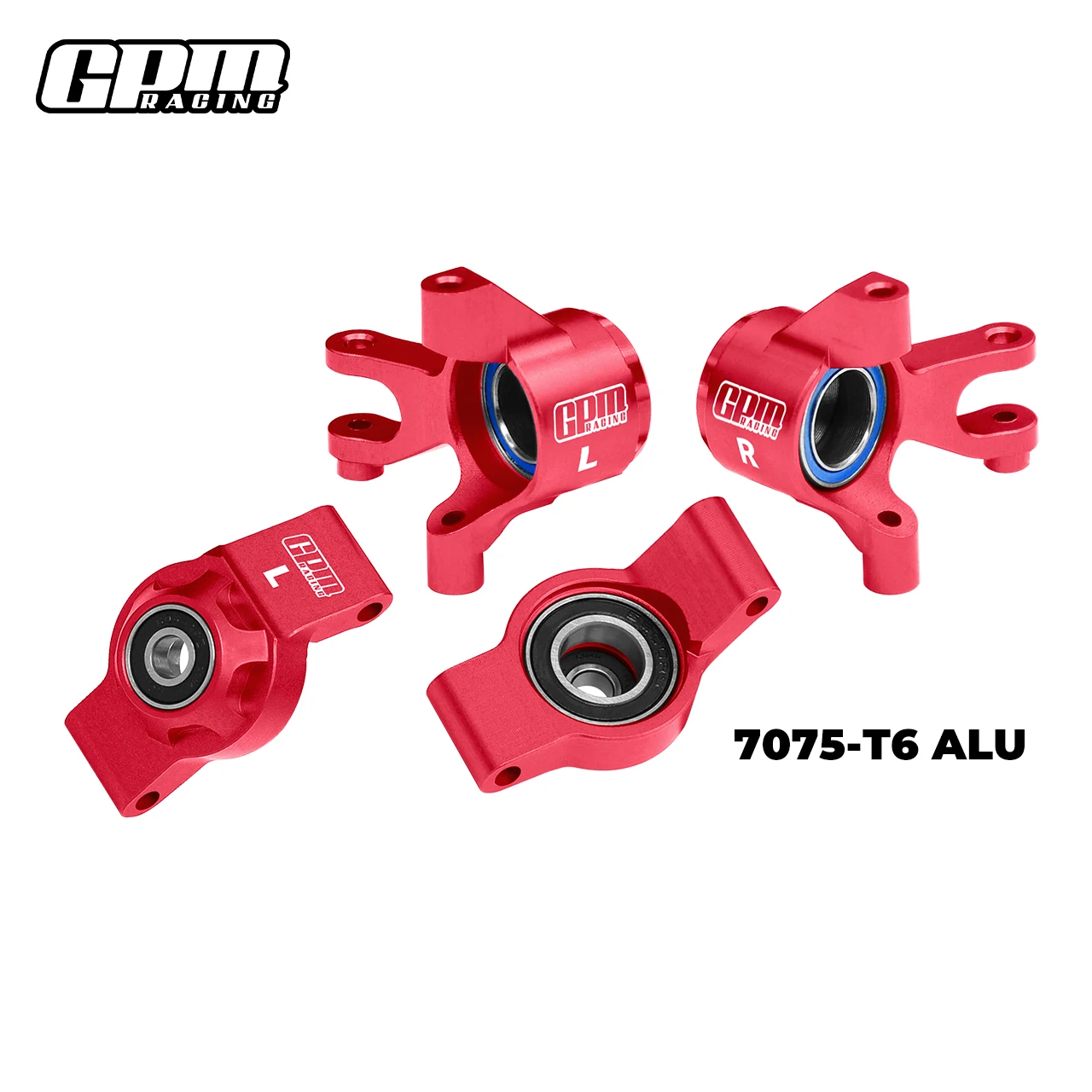 GPM 7075Alu Front Steering Blocks & Rear Hubs Oversize Bearing TRAXXAS Mini Maxx - Image 6