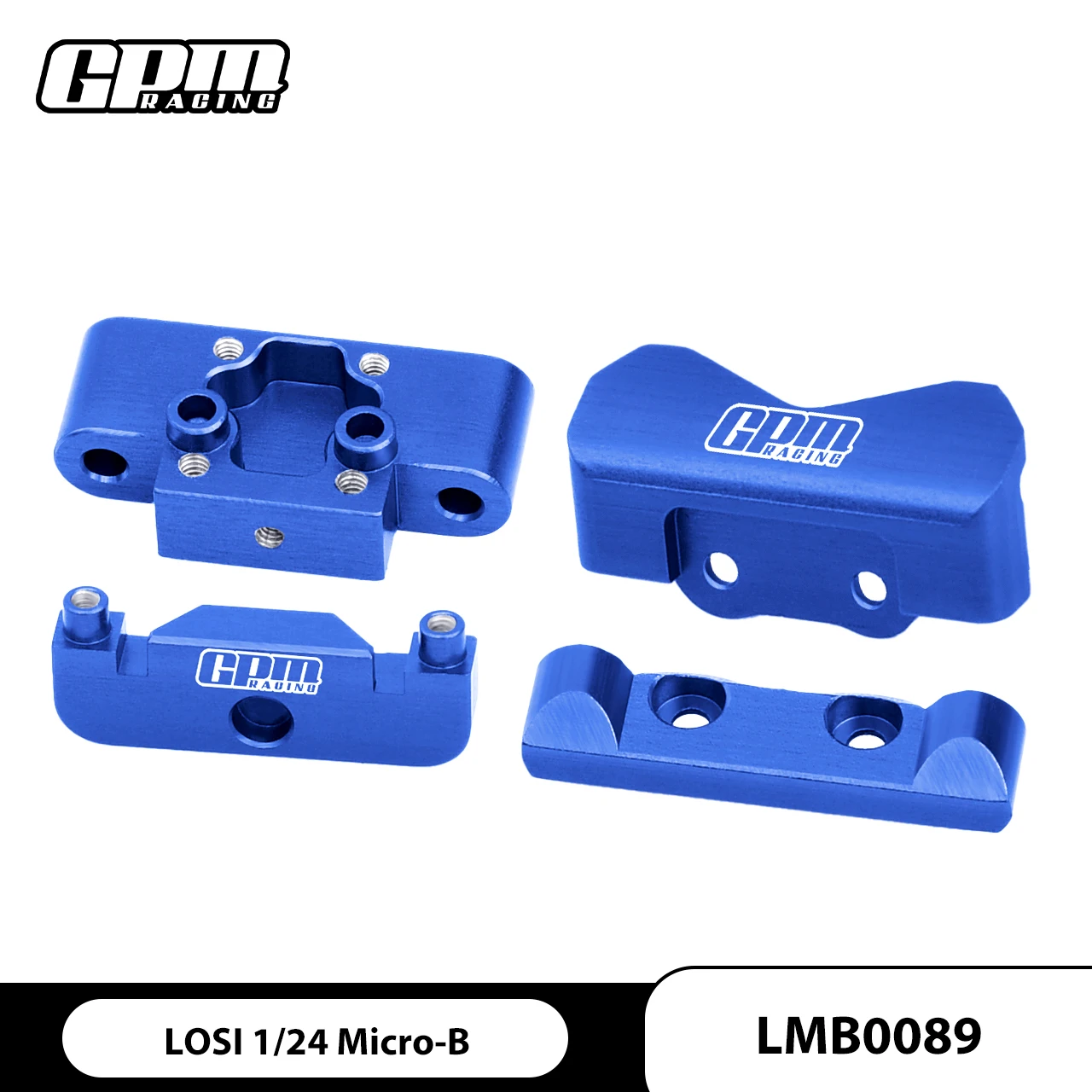 GPM 7075 Alloy Front Bulkhead And Rear Pin Mounts for LOSI 1/24 Micro-B And 1/28 Micro-T Front Bulkhead Rear Pin Mounts - Image 4