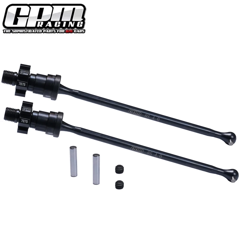 GPM Carbon Steel Front & Rear Driveshaft Set with 7075 Aluminium Hex for TRAXXAS 1/5 X-Maxx 8S 1/6 Funco Sand RC Car Driveshafts - Image 4