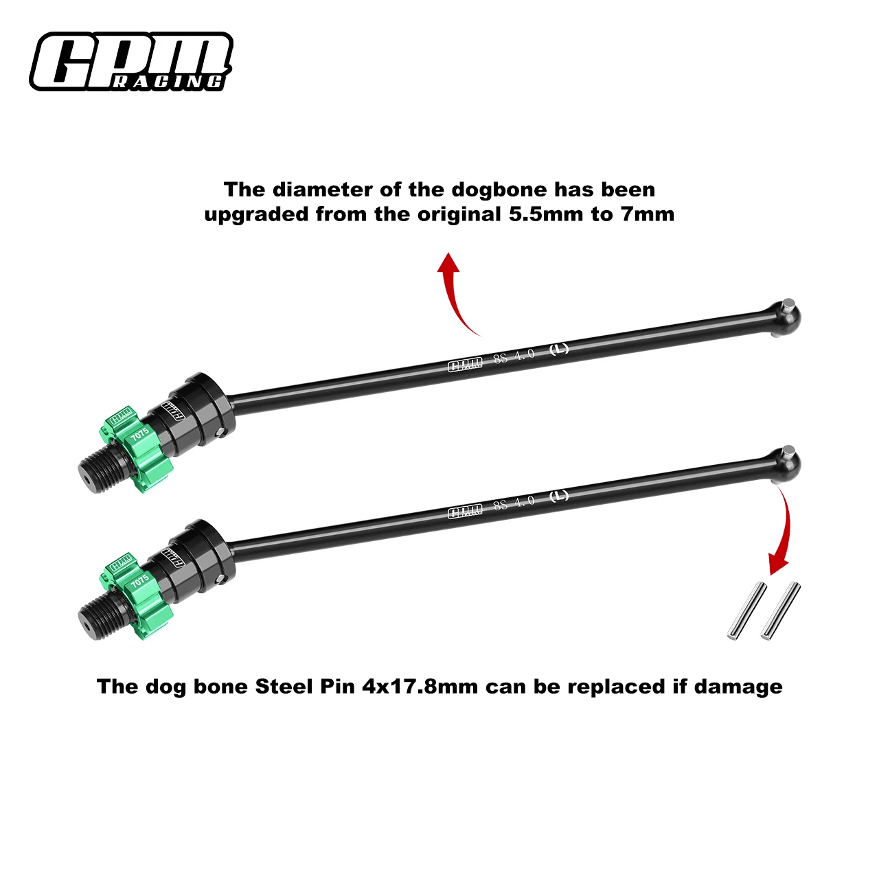 Carbon Steel Front Or Rear Driveshaft & 7075 Alloy Hex For TRAXXAS XRT #7895 WideMaxx - Image 6