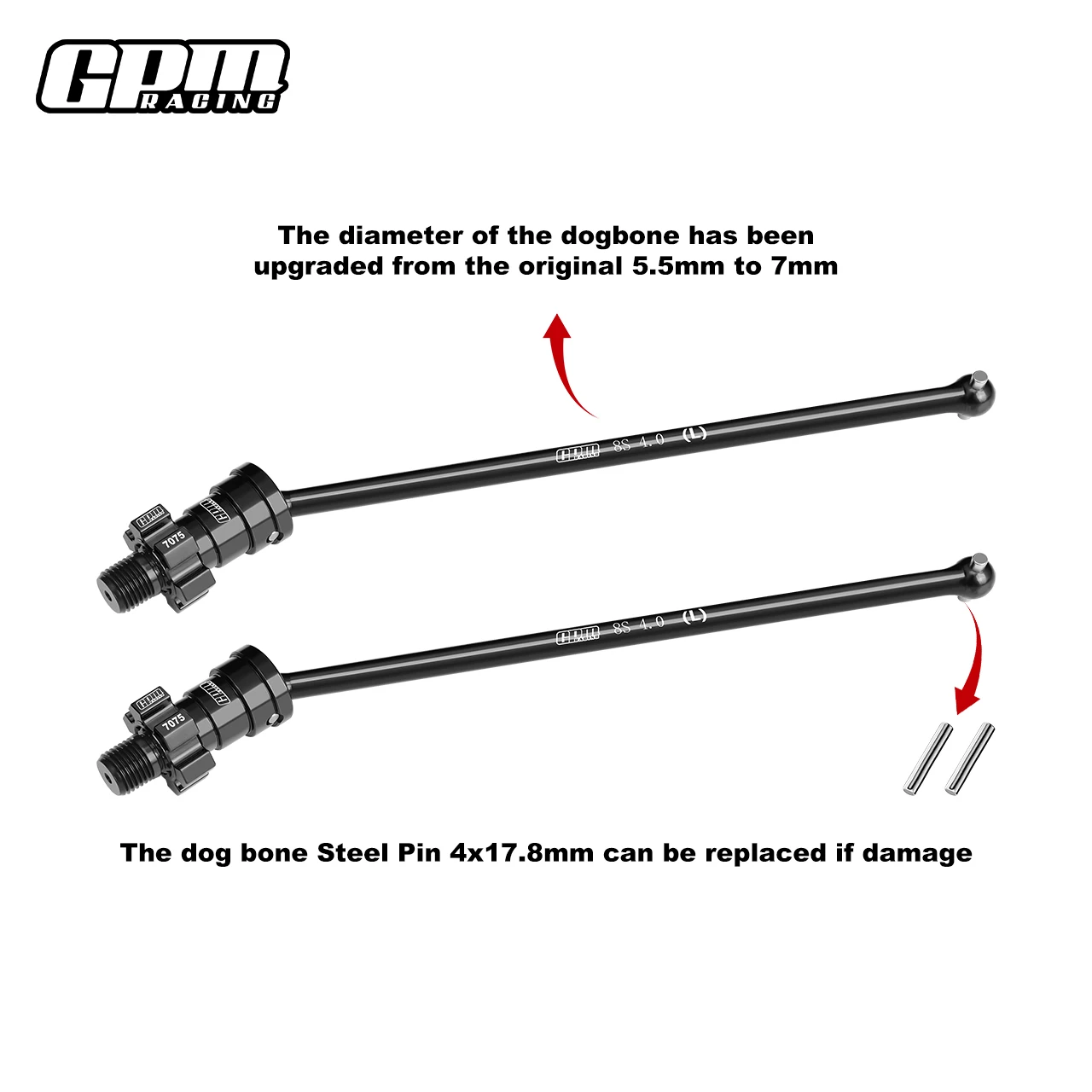 Carbon Steel Front Or Rear Driveshaft & 7075 Alloy Hex For TRAXXAS XRT #7895 WideMaxx - Image 5