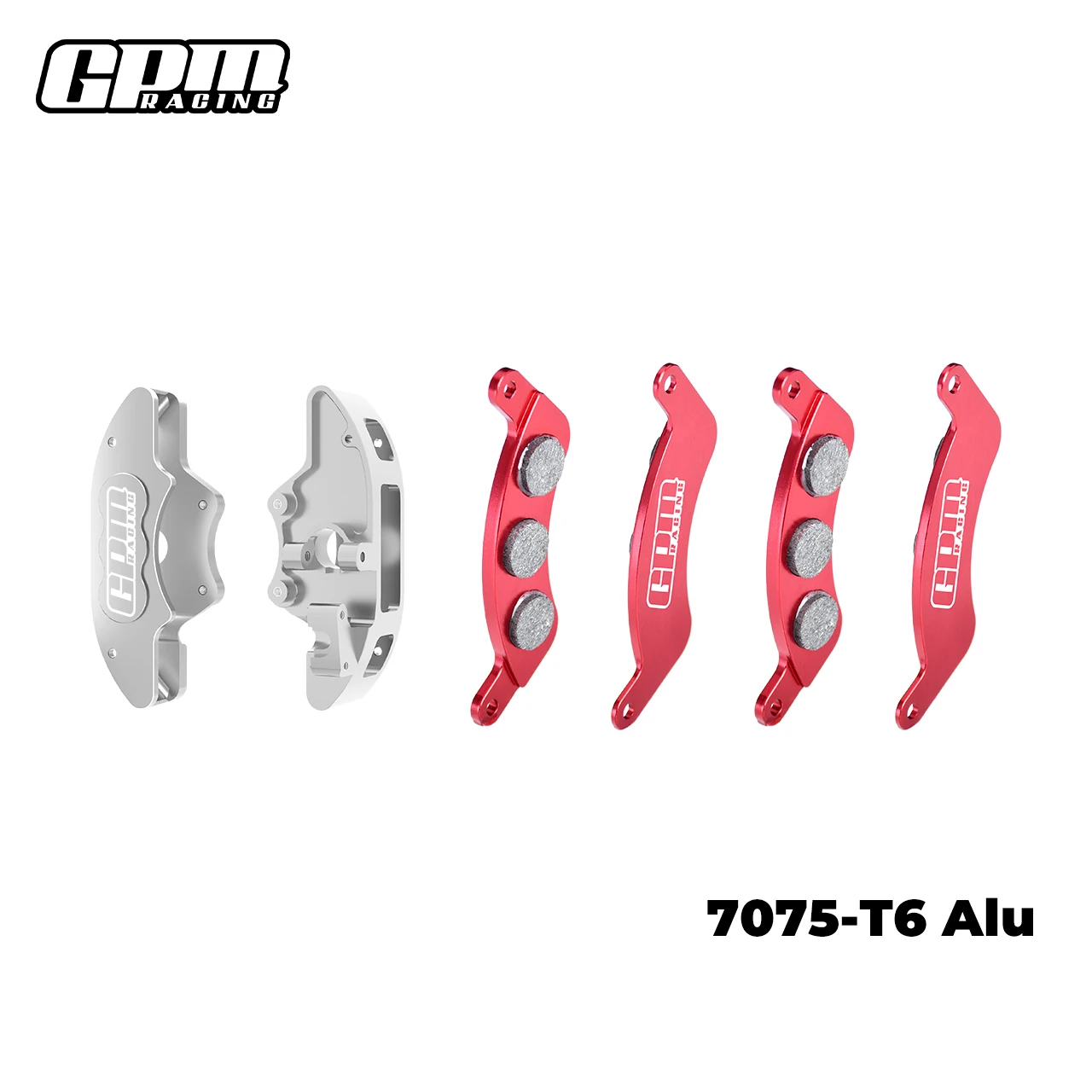 GPM 7075 Alloy Front Brake Calipers & Brake Pads (L&R) TRAXXAS 1/6 Funco Pro 8S - Image 7